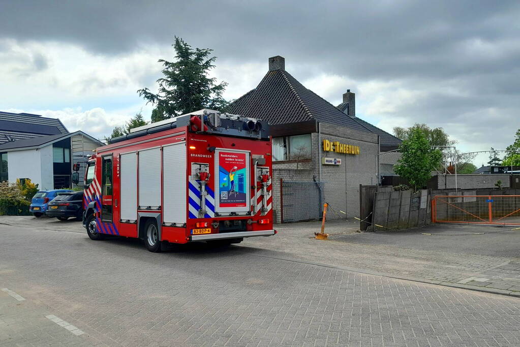 Theetuin geventileerd na brand