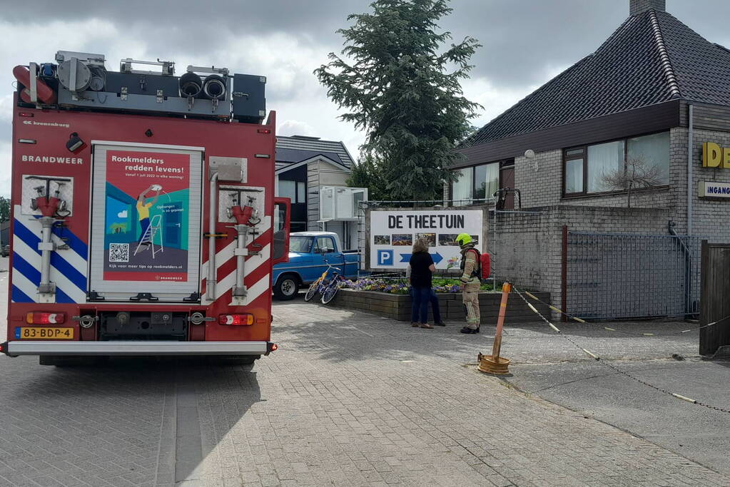 Theetuin geventileerd na brand
