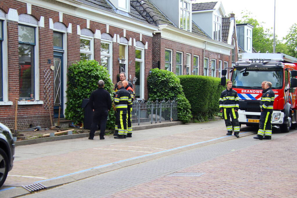Onveilige situatie in voortuin door gaslekkage bij werkzaamheden