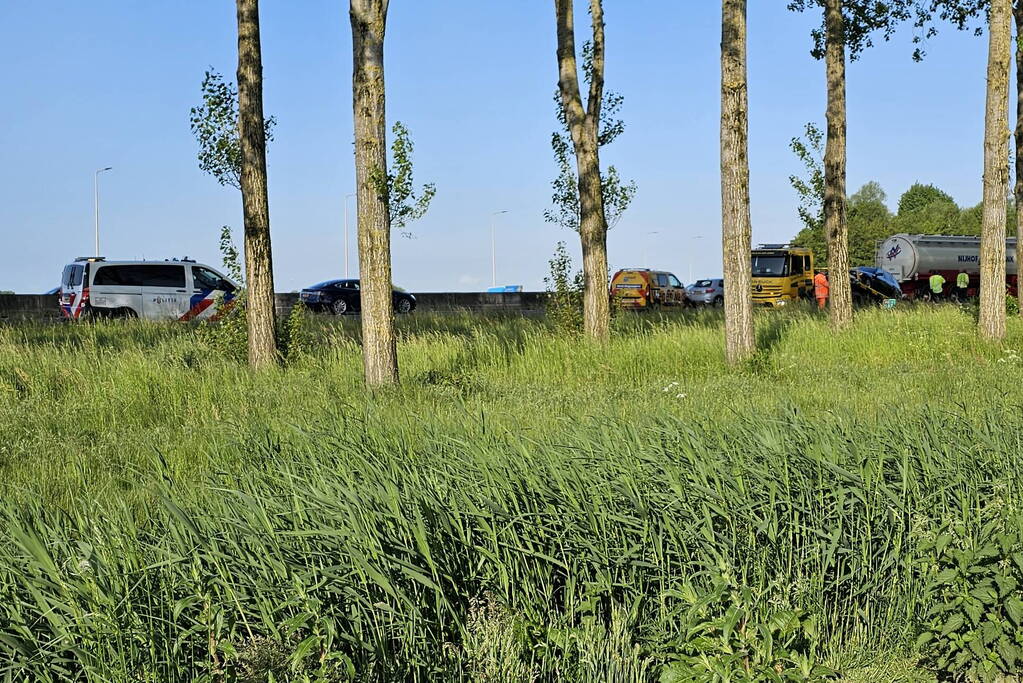 Ongeval op de snelweg zorgt voor afsluiting van drie rijstroken