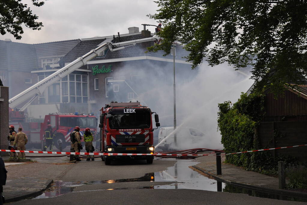 Lokale horecagelegenheid ten prooi aan verwoestende brand