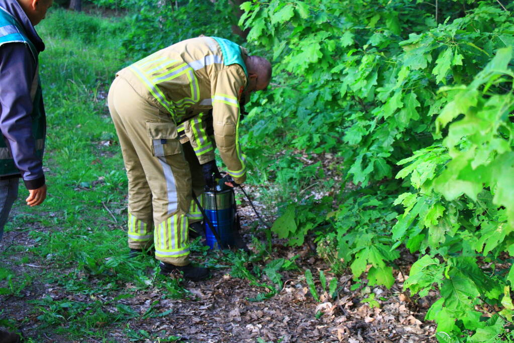 Rugspuit lekt oplossingsmiddel in natuur
