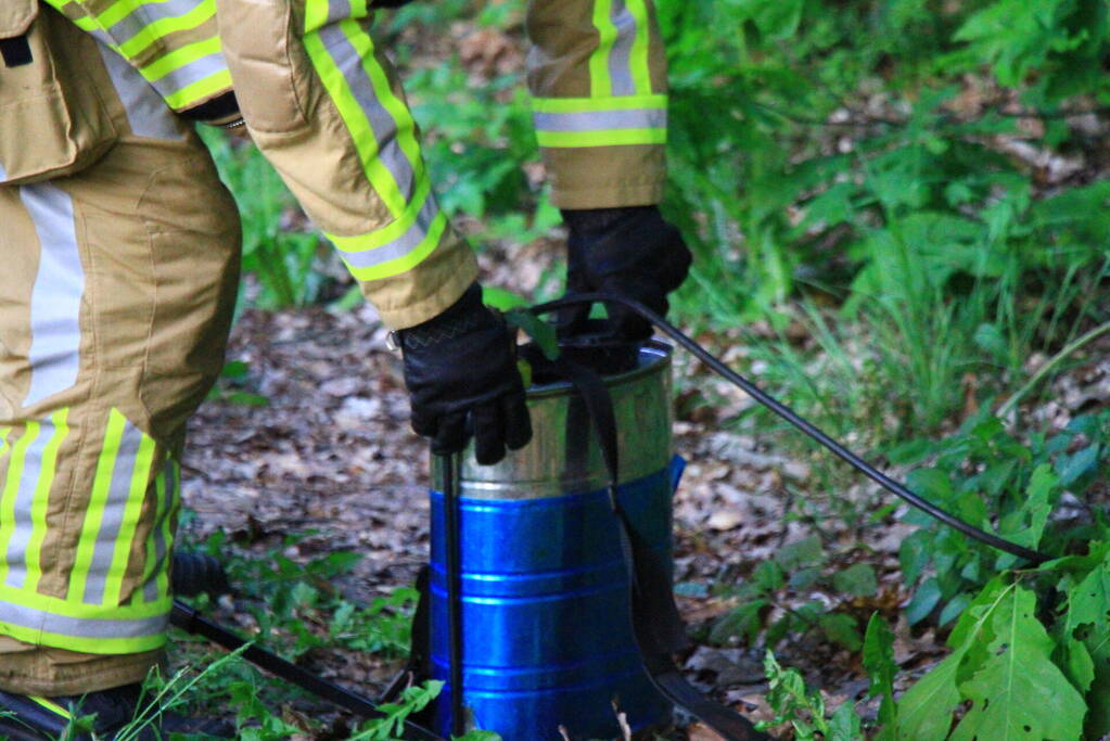 Rugspuit lekt oplossingsmiddel in natuur