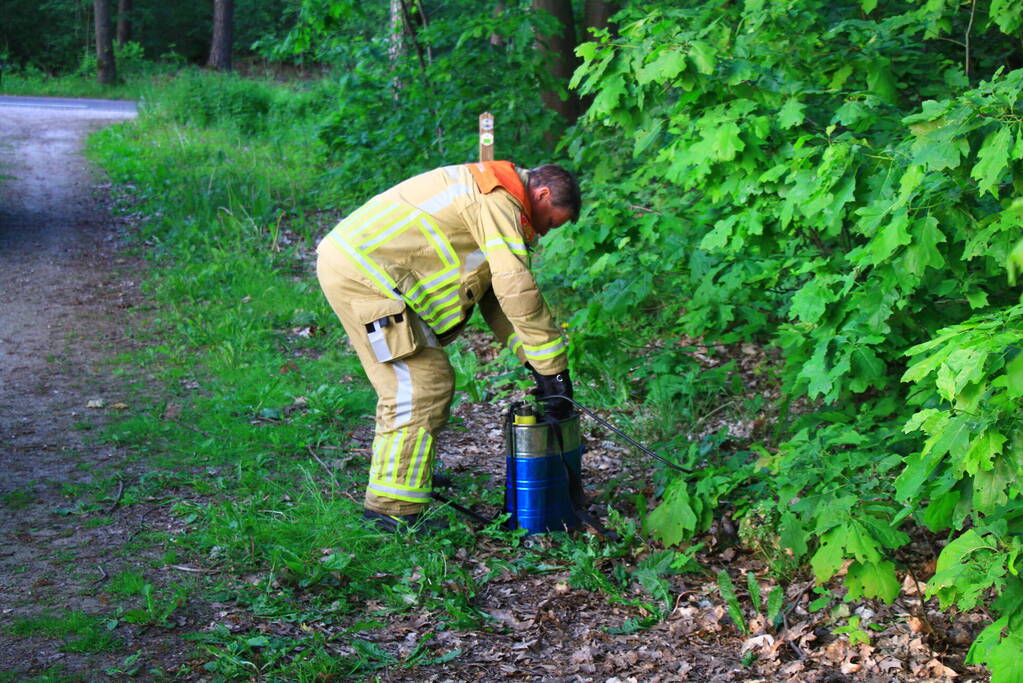 Rugspuit lekt oplossingsmiddel in natuur