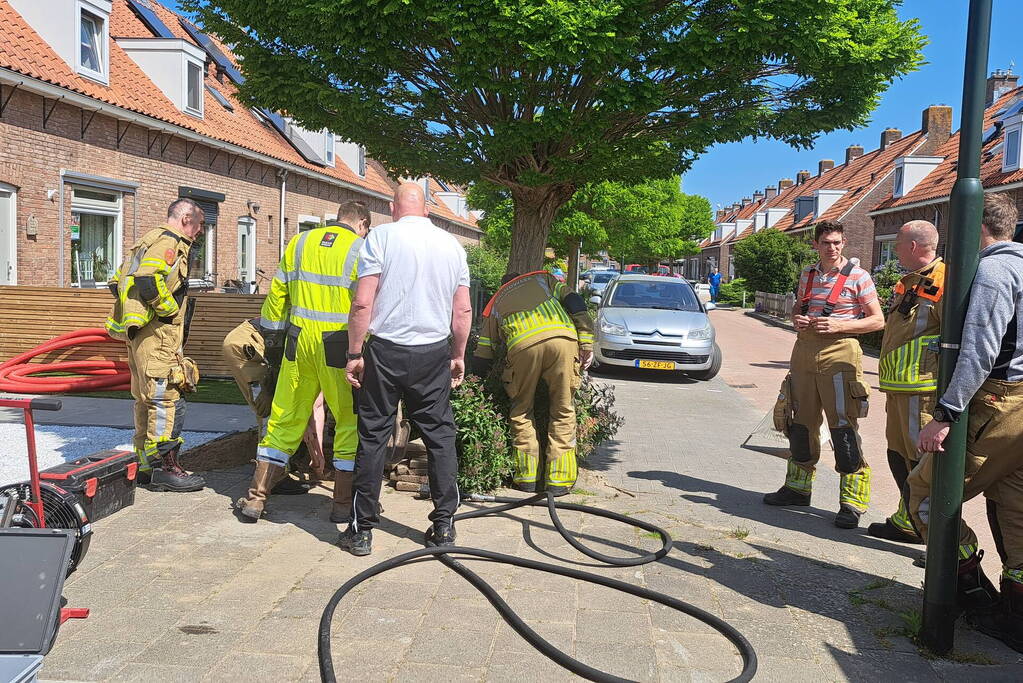 Gaslekkage door boring in meterkast woning