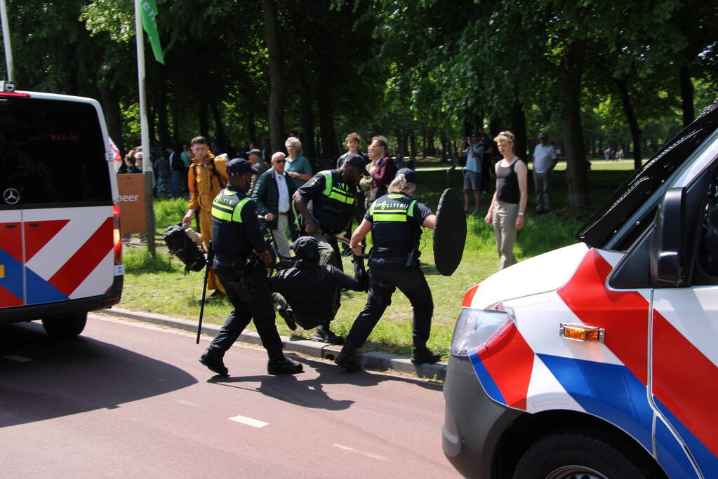 Politie masaal aanwezig bij demonstratie