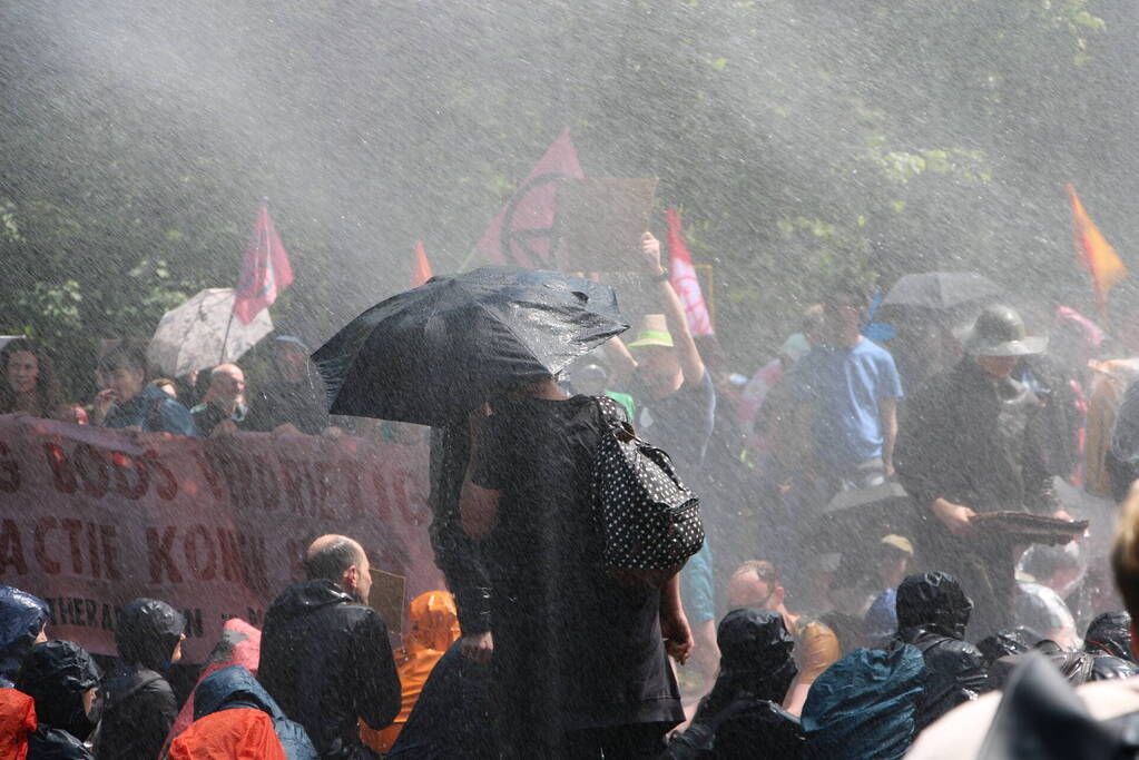 Politie masaal aanwezig bij demonstratie