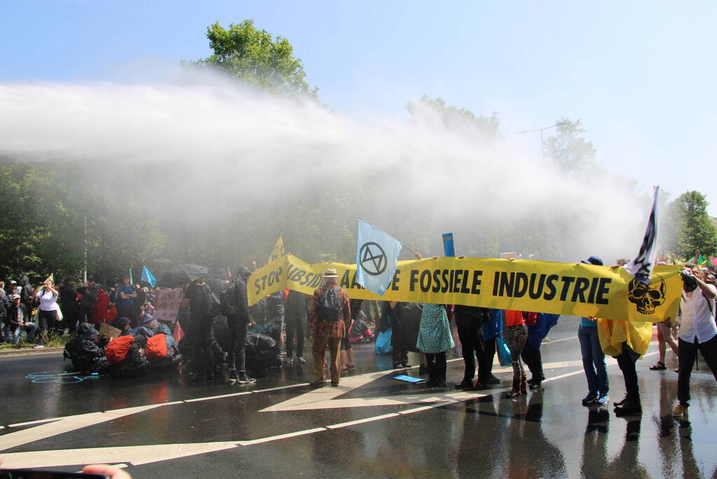 Politie masaal aanwezig bij demonstratie