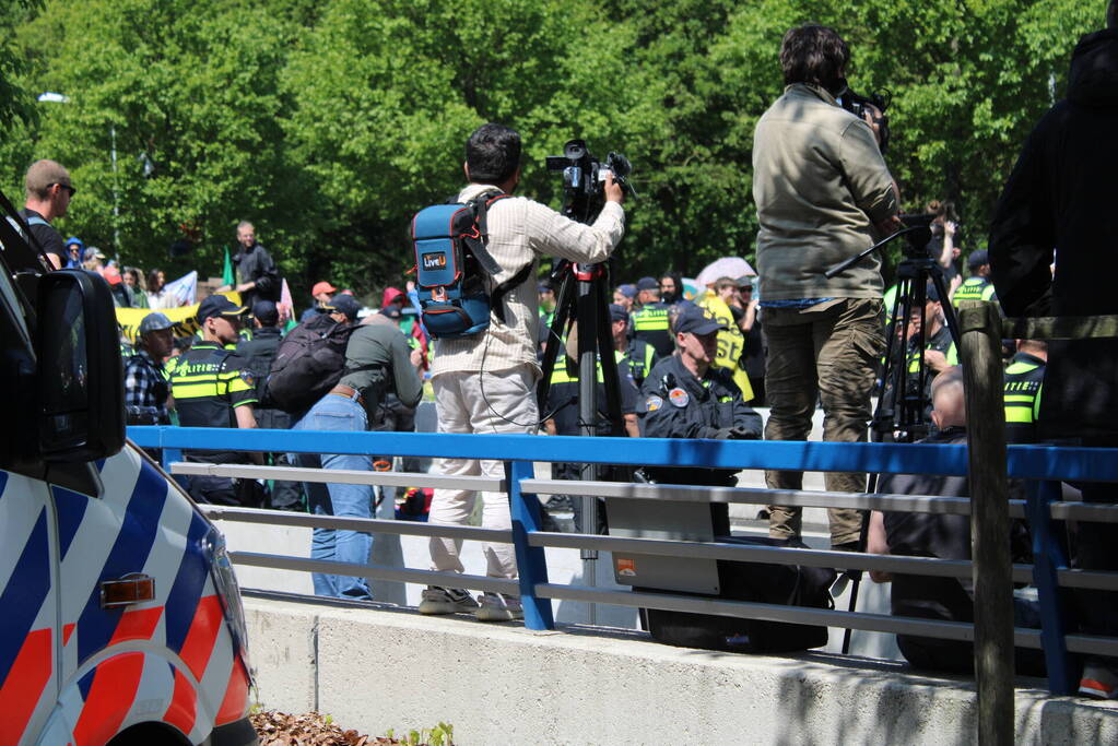 Politie masaal aanwezig bij demonstratie
