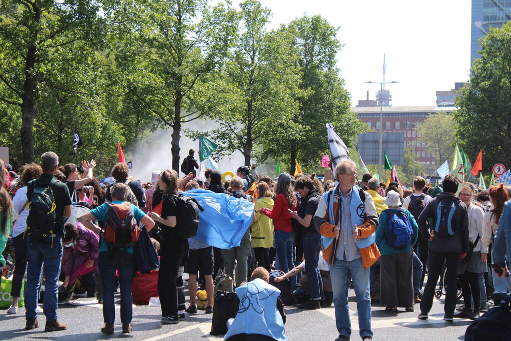 Politie masaal aanwezig bij demonstratie