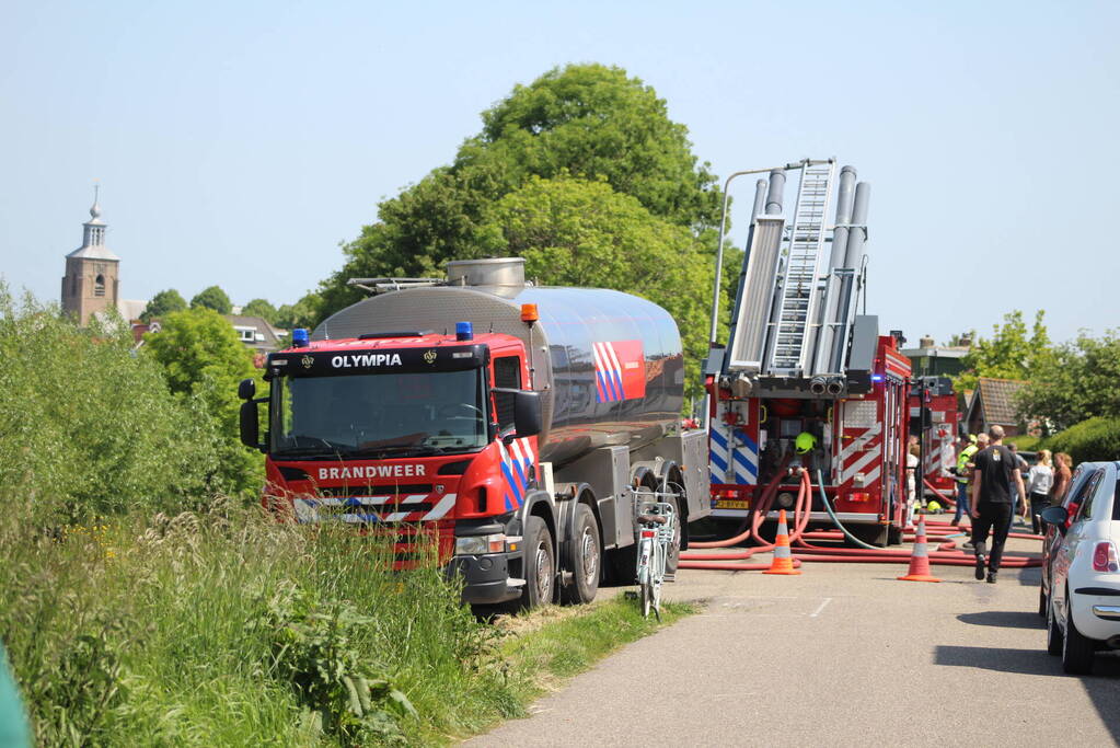 Brand in tuinhuis slaat over naar woning
