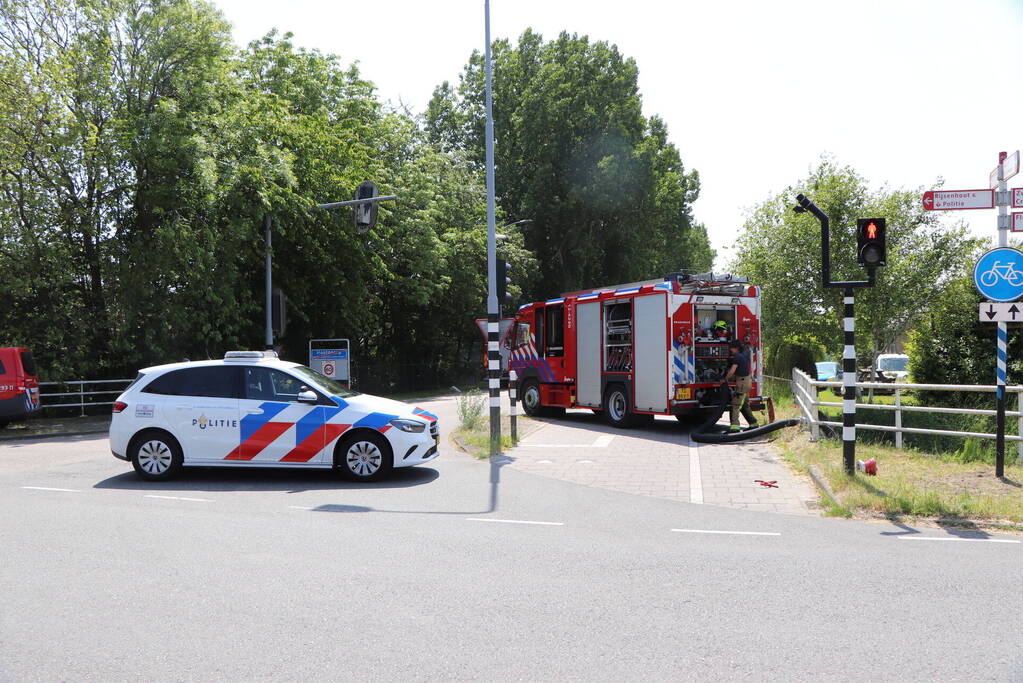 Grote brand in opslagloods
