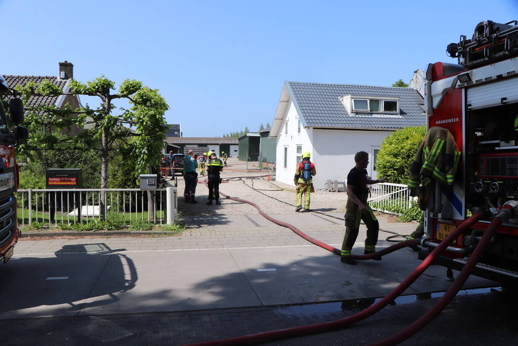Grote brand in opslagloods