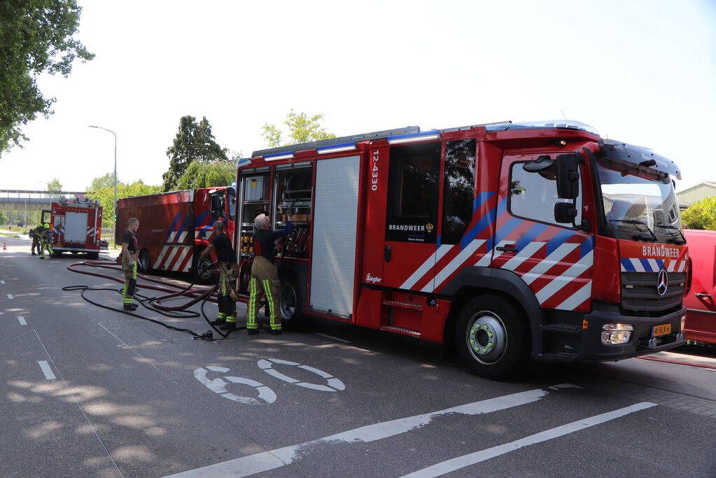 Grote brand in opslagloods