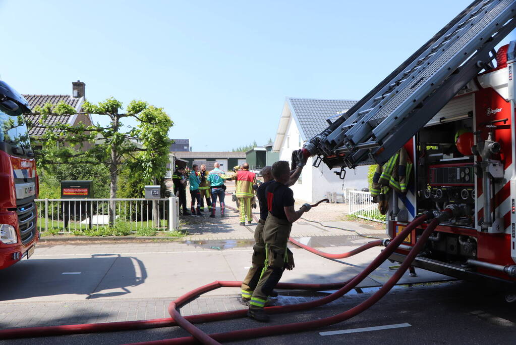 Grote brand in opslagloods