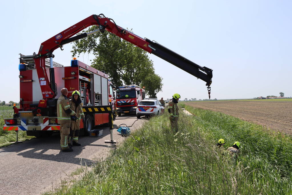 Man belandt met scootmobiel in sloot