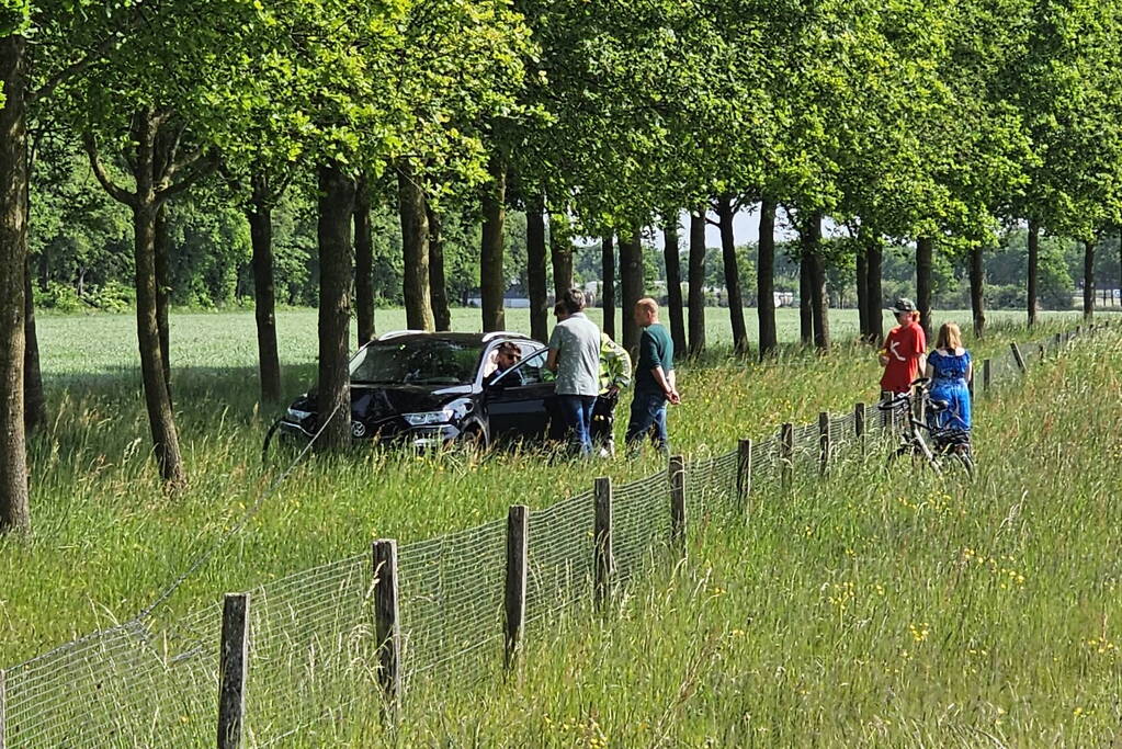 Automobilist raakt van de weg en ramt boom