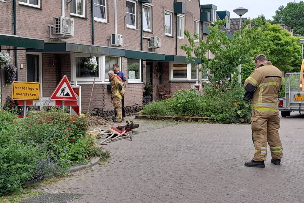 Gasleiding geraakt tijdens werkzaamheden voor glasvezelnetwerk