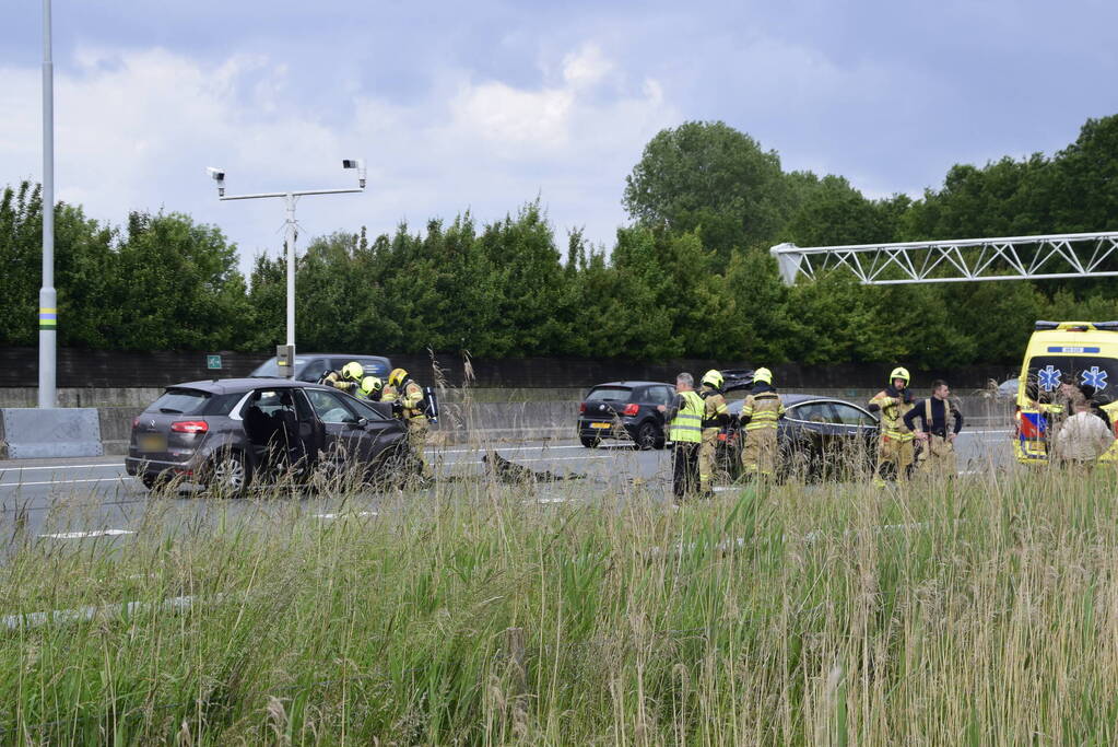 Veel schade bij ongeval op snelweg