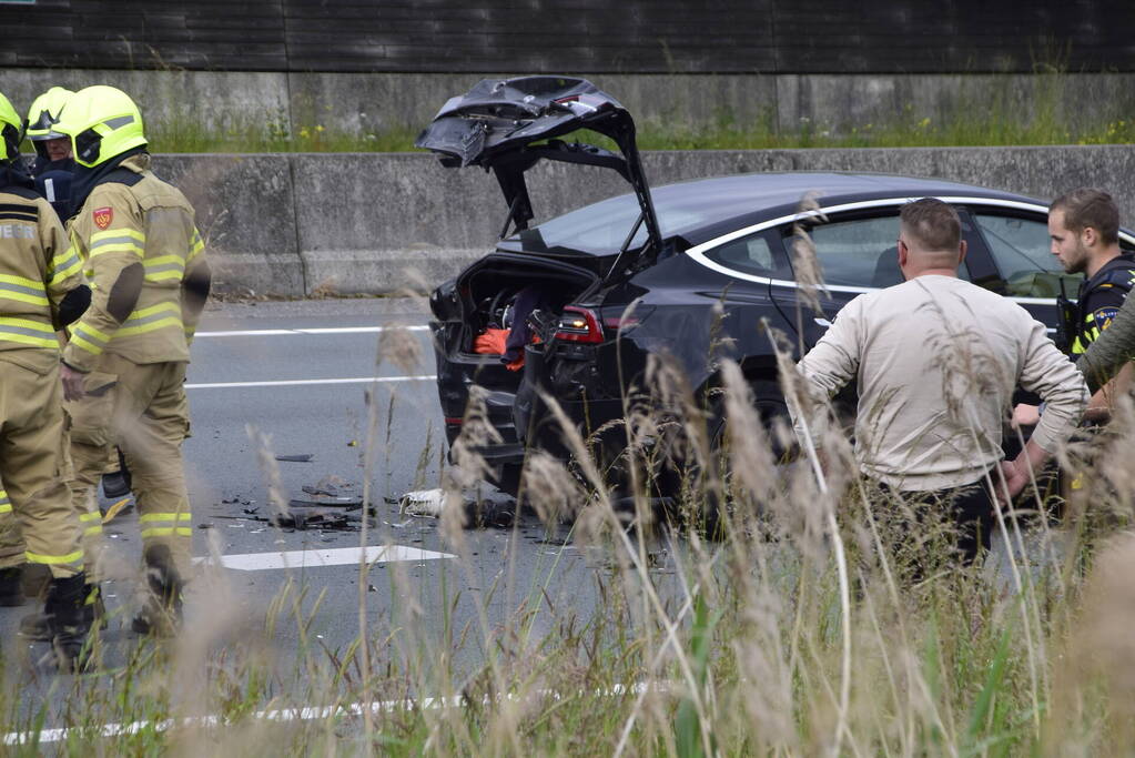 Veel schade bij ongeval op snelweg