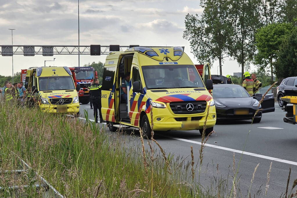 Veel schade bij ongeval op snelweg