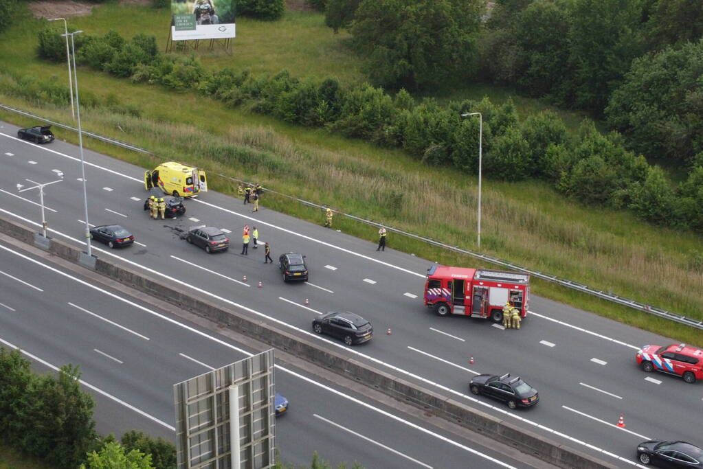 Veel schade bij ongeval op snelweg