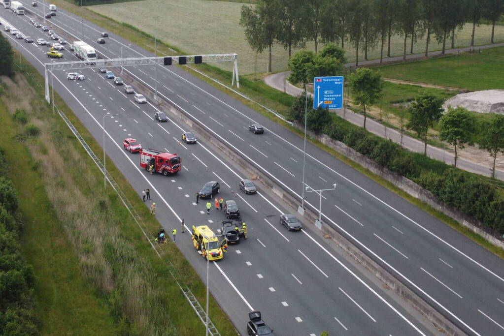 Veel schade bij ongeval op snelweg