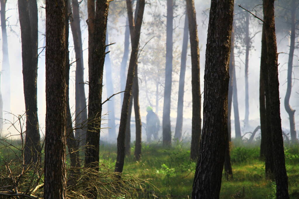 Brandweer rijdt zich vast bij natuurbrand