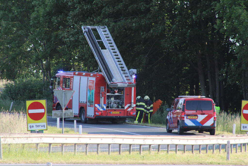 Ernstig ongeval op afrit van snelweg