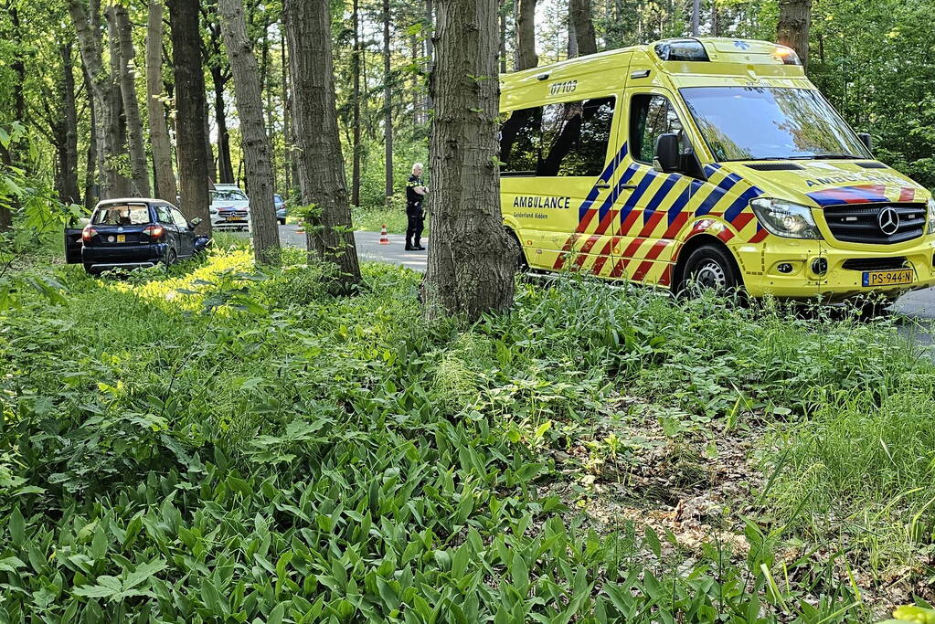 Brommobiel klapt op boom