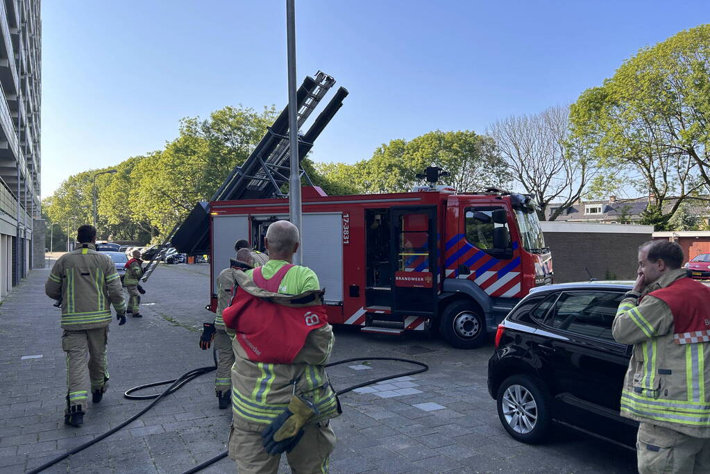 Brand in boom snel onder controle