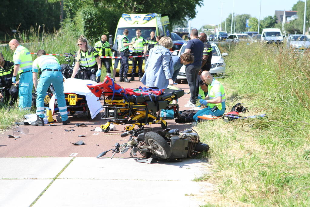 Motoragent betrokken geraakt bij een ongeluk