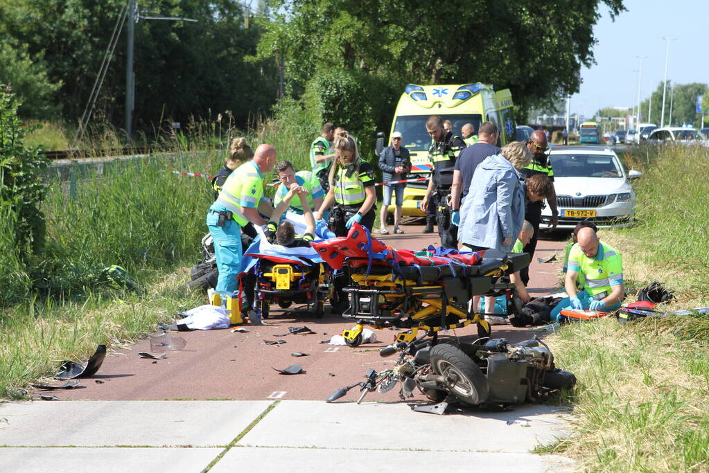 Motoragent betrokken geraakt bij een ongeluk