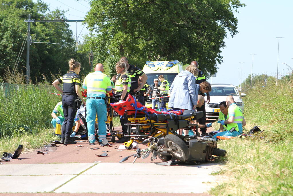 Motoragent betrokken geraakt bij een ongeluk