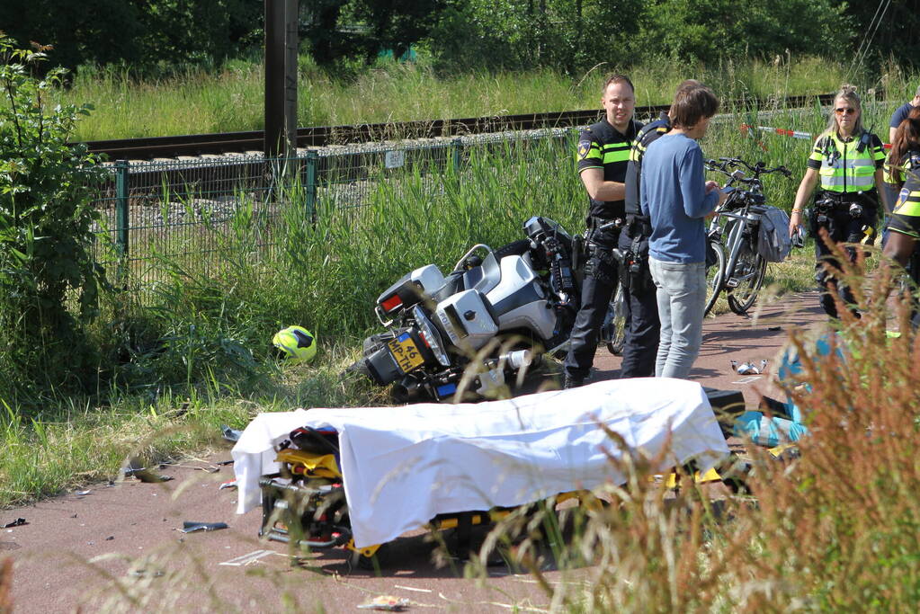 Motoragent betrokken geraakt bij een ongeluk