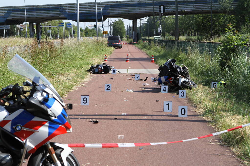Motoragent betrokken geraakt bij een ongeluk