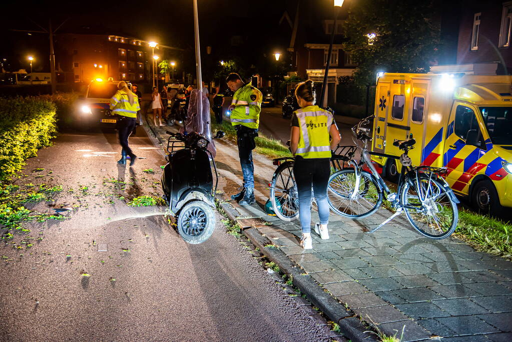 Scooterrijder aangehouden na frontale botsing