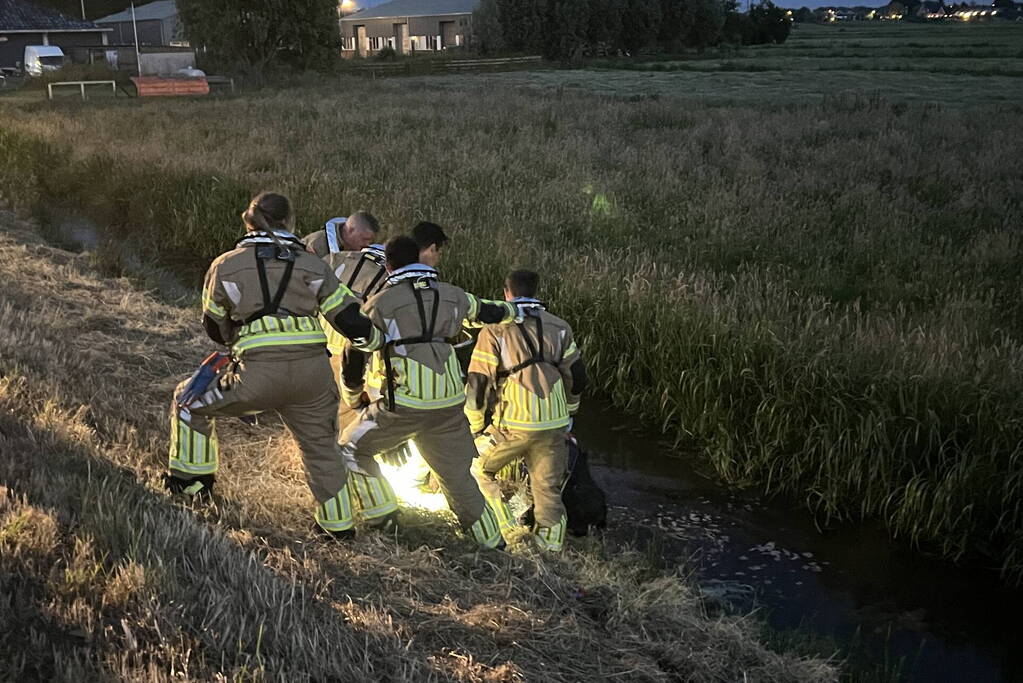 Fiets ligt dagenlang in water