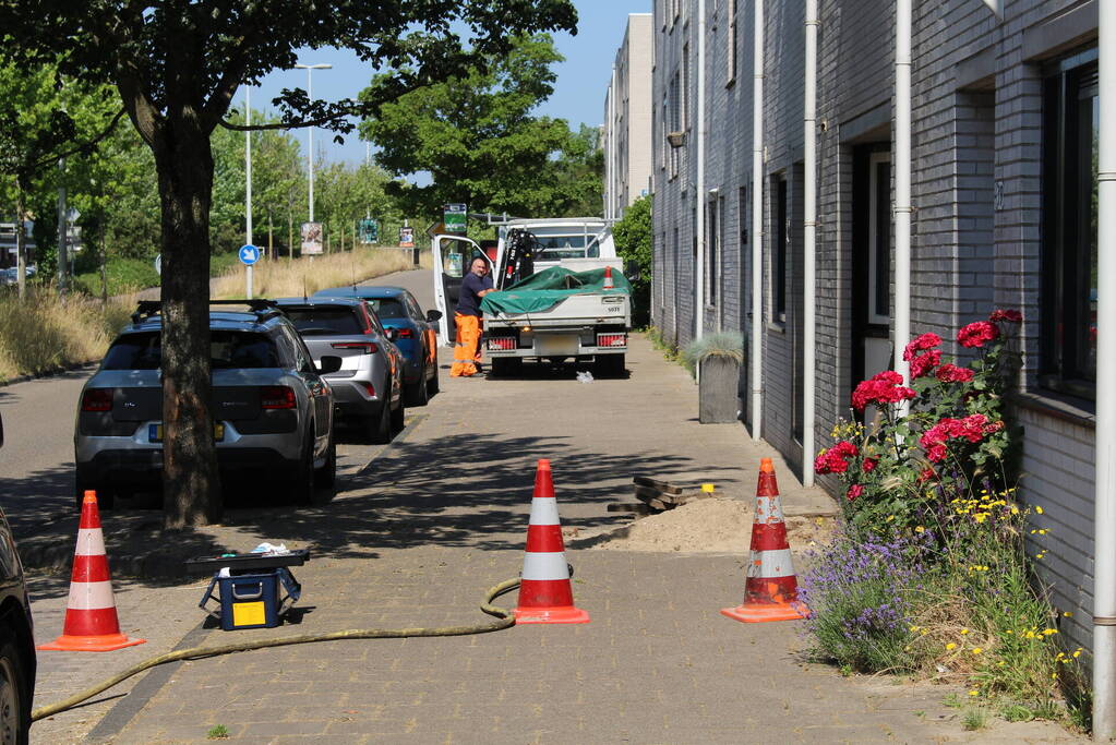 Gaslekkage ontstaan door werkzaamheden