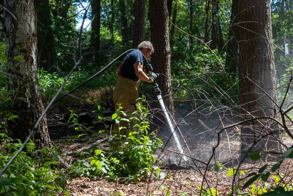 Stuk groen gaat in vlammen op
