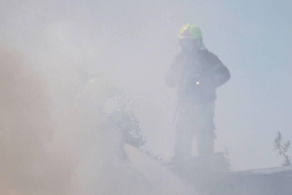 Grote brand in opslagloods