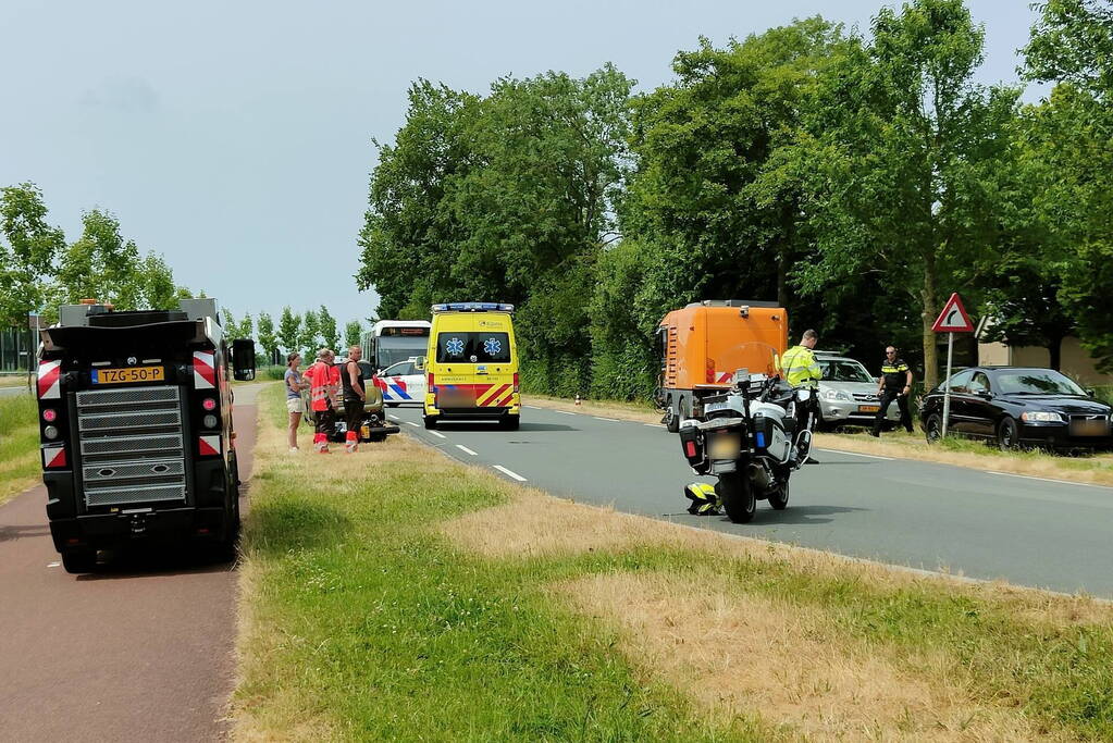 Motorrijder maakt harde valpartij