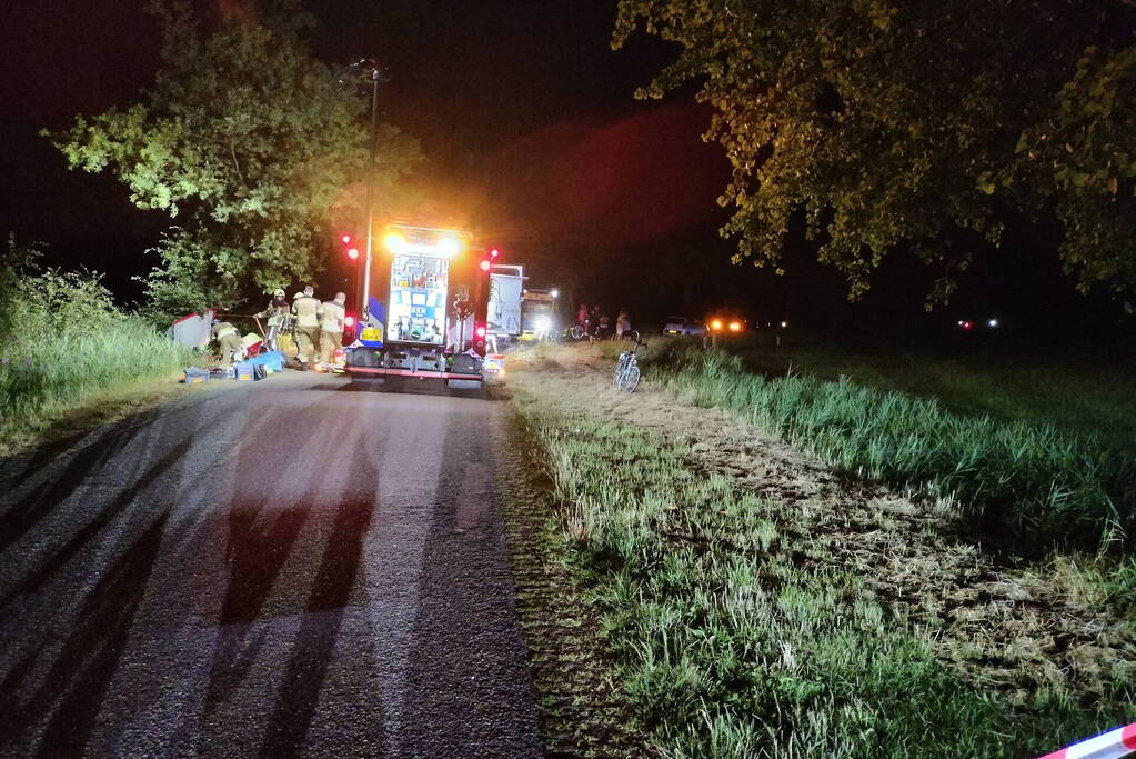 Gewonde en grote schade bij eenzijdig ongeval