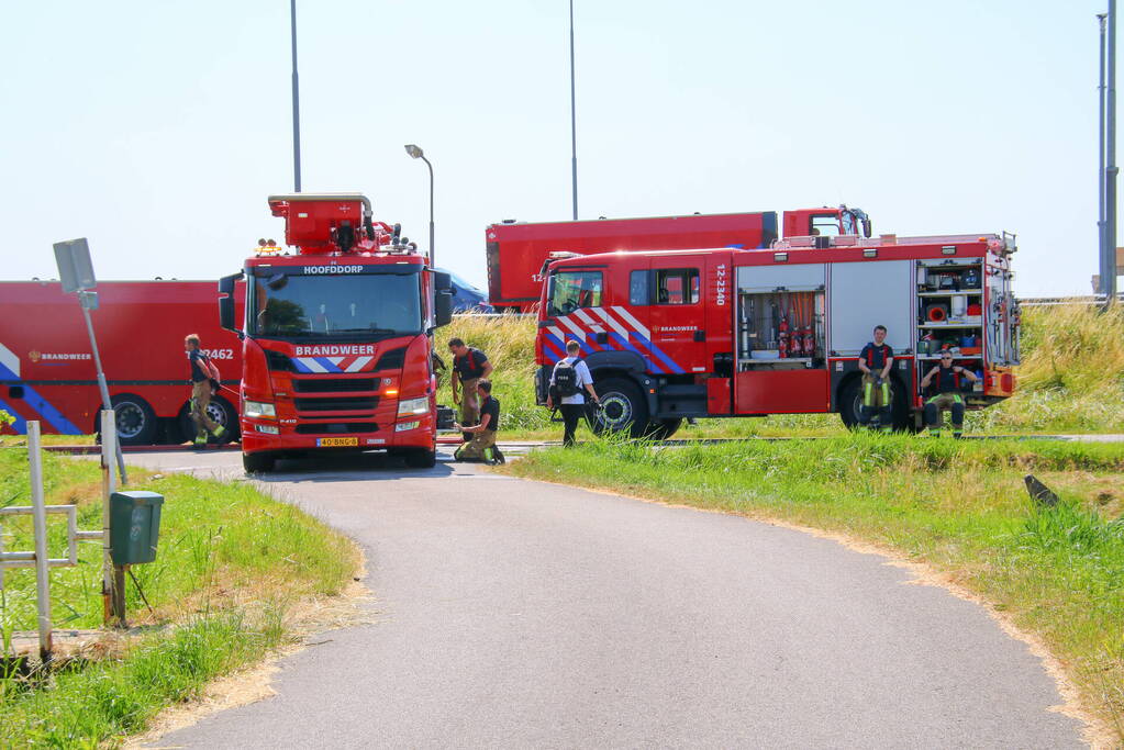 Grote brand in caravanstalling