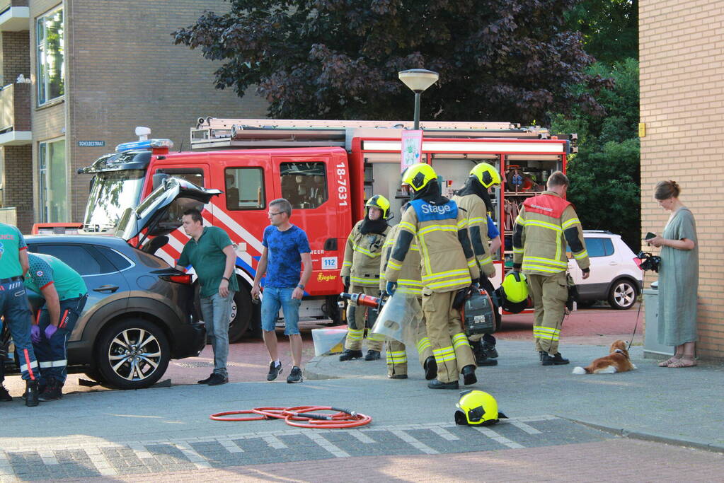 Hevige schade bij ongeval op kruising