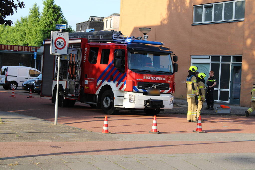 Hevige schade bij ongeval op kruising