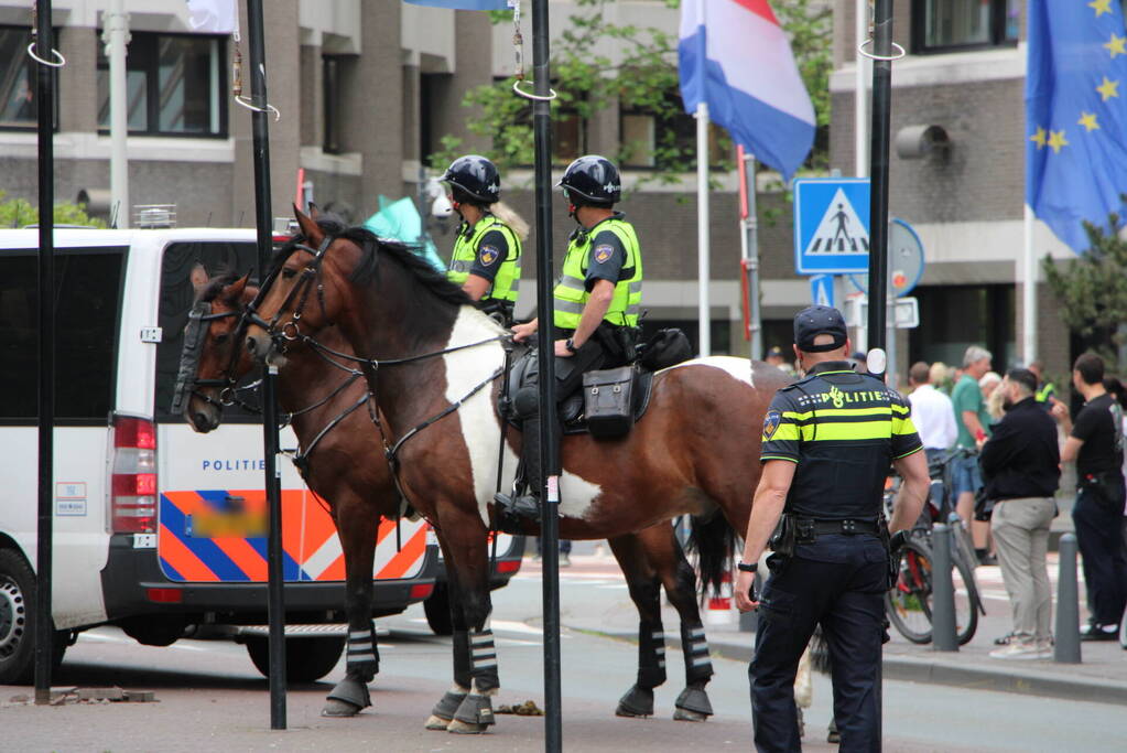 Politie massaal aanwezig bij boerenprotest