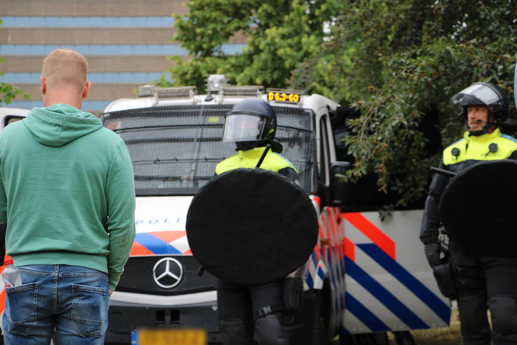 Politie massaal aanwezig bij boerenprotest