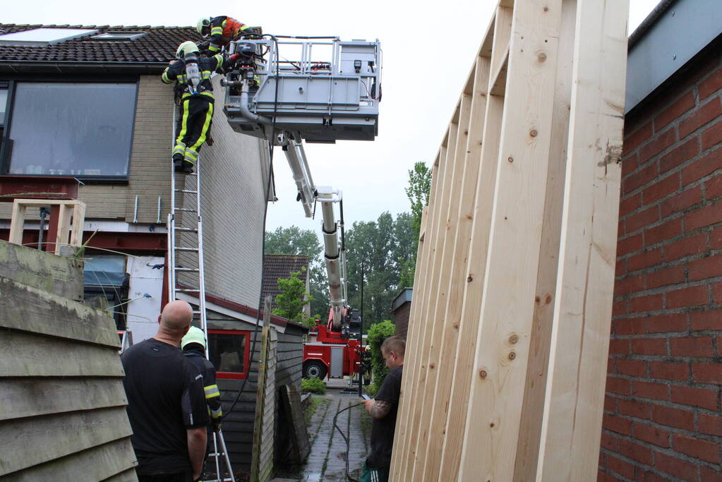 Brand in woning tijdens laswerkzaamheden