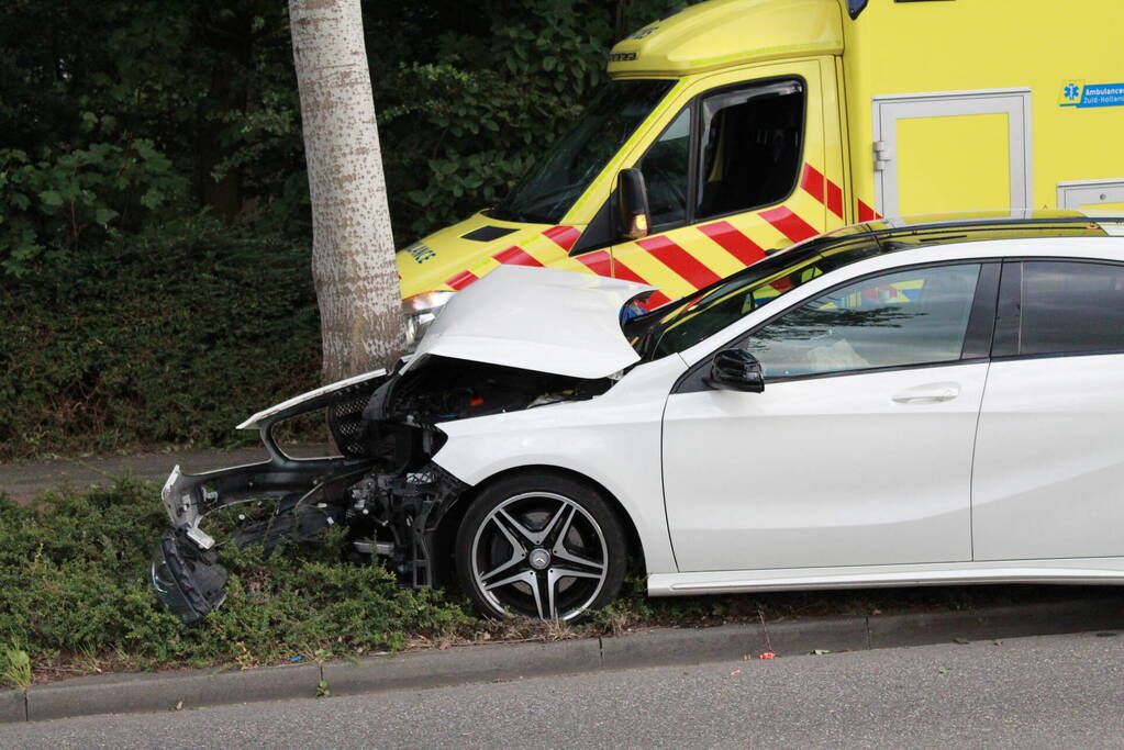 Automobilist botst tegen boom